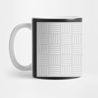 Abstract geometric pattern - strips - gray and white. Mug